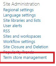 Term store management